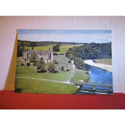 BOLTON ABBEY, WHARFEDALE, YORKSHIRE unused postcard by J Arthur Dixon YK. 1143 =