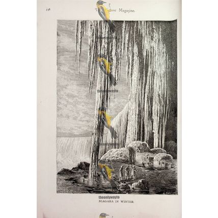 Niagara In Winter, USA, Book Illustration (Print), 1893