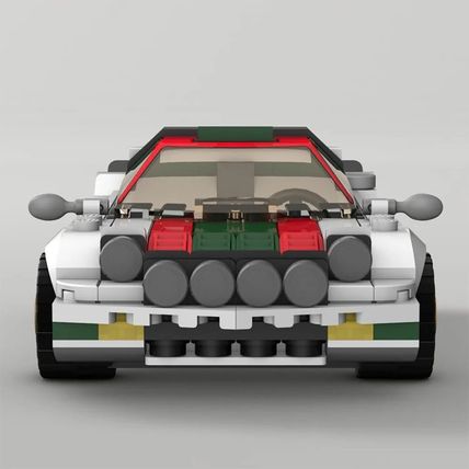 LANCIA STRATOS Rally Car Brick Model MOC - 287 pieces, 8 studs wide