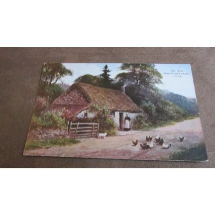 1930 fr Postcard - An Old Manx Cottage - Isle of Man