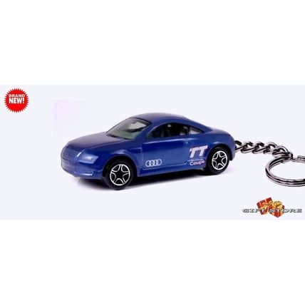 HTF RARE KEYCHAIN BLUE AUDI TT QUATTRO CUSTOM Ltd Ed. GREAT GIFT NOVELTY