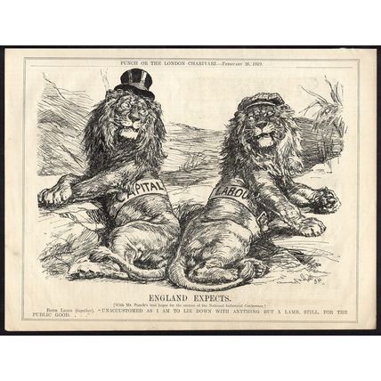 ENGLAND EXPECTS 1919 John Bernard Partridge PUNCH CARTOON PAGE