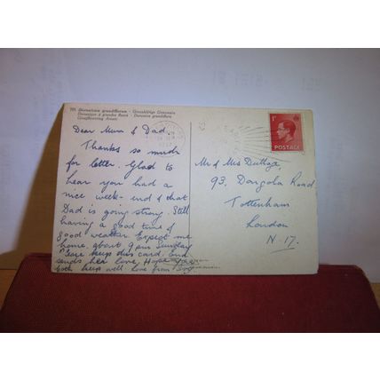 GREAT FLOWERING ARONIC flowers used vintage postcard 1937 pm =