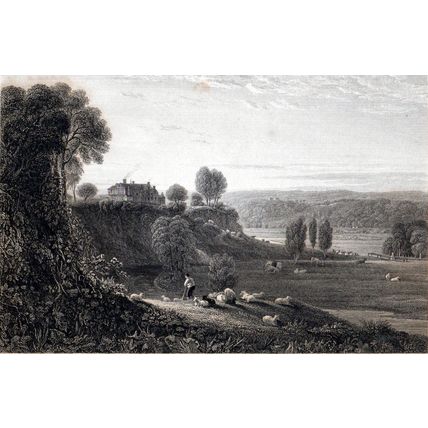 HALL I’TH’ WOOD, NEAR BOLTON 1832 Thomas Higham - William Linton ENGRAVING