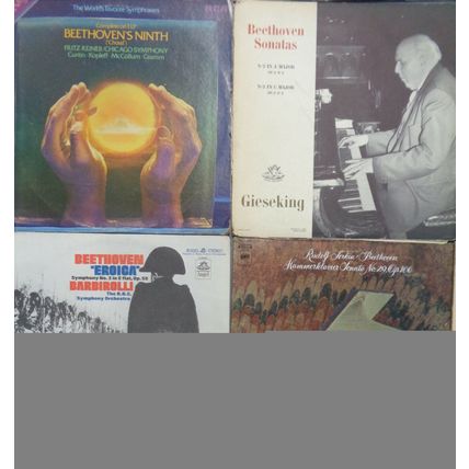 16 Beethoven LPs: Balachowski Richter Van Cliburn Schnabel Badura-skoda Brendel