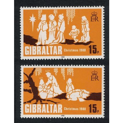 Gibraltar Christmas 2v 1980 MNH SG#442-443 Sc#399a