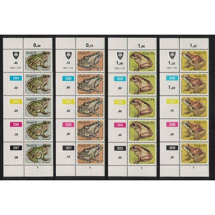 Venda Frogs 4v Strips 1982 MNH SG#67-70