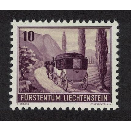 Liechtenstein Old Postal Coach 4th Philatelic Exhibition 1946 MNH SG#251a