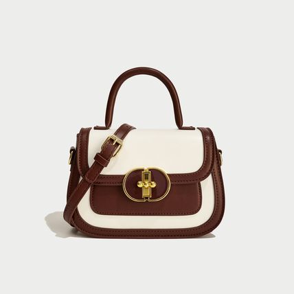Women Satchel Bags Handle Shoulder Handbags Brown