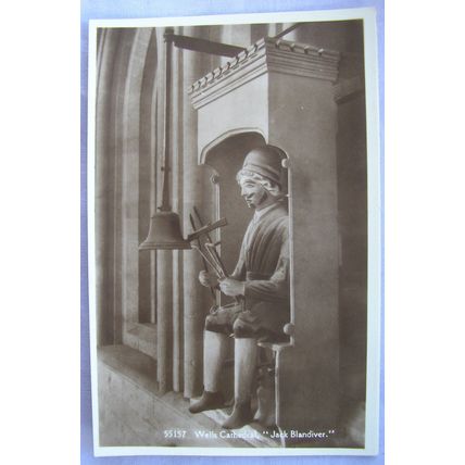 vintage postcard Wells Cathedral, Jack Blandiver