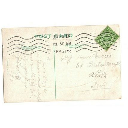 Vintage Postcard The Mount, Abbey Park, Leicester M/C Postmark LEICESTER 1912