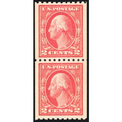 442, Mint VF/XF NH 2¢ Coil Pair - Outstanding! * Stuart Katz