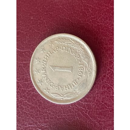 Münze Münzen Umlaufmünze Jugoslawien 1 Dinar 1981