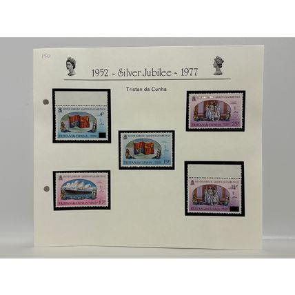 Tristan Da Cunha Silver Jubilee 4p 10p 15p 25p 7½p Stamp Set 1977