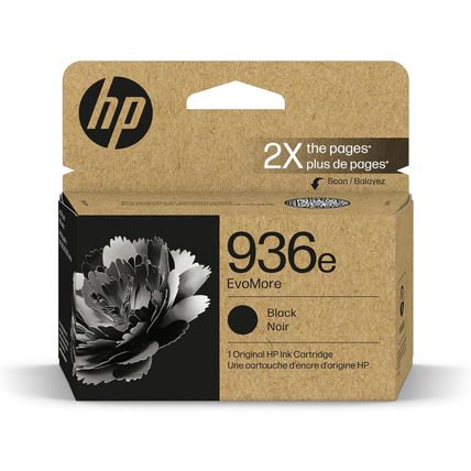 HP 936E High Yield Black Evomore Ink Cartridge for Printers | Works with Printer