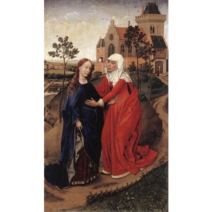 Weyden_Visitation_c1445 Poster Canvas Movie Film Print A0 A1 A2 A3 A4 A5 A6 Art