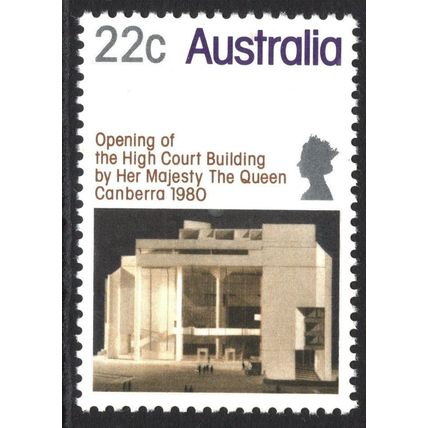 AUSTRALIA 1980: OPENING OF THE HIGH COURT BUILDING BY THE QUEEN - 22c MNH (G16)