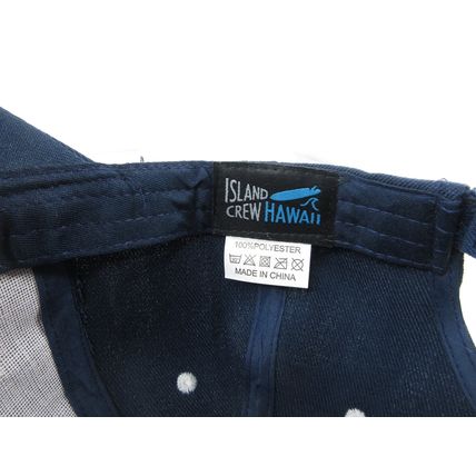 Island Crew Hawaii Kauai Adjustable Baseball Snapback Cap Blue Hat New w/ Tags