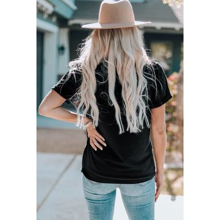 Black HOLLY JOLLY Vibes Christmas Crew Neck T Shirt