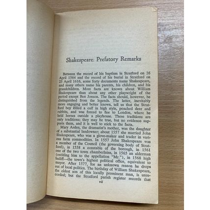 1963 WILLIAM SHAKESPEARE "THE TRAGEDY OF KING LEAR" USA PAPERBACK BOOK (P2)