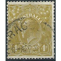 Australia 1929 SG102 4d Yellow-Olive Fine Used. ..