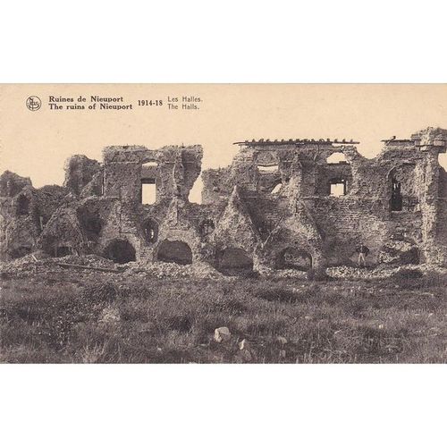 Ruins Of Nieuport The Halls War Damage Postcard (WD024)