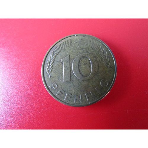 1976 GERMANY TEN PFENNIG J MINT MARK FREE POST. AAW
