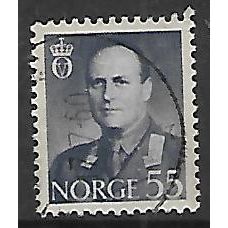 NORWAY 1958 KING OLAV V 55 ORE GREY SG479 FINE USED#2