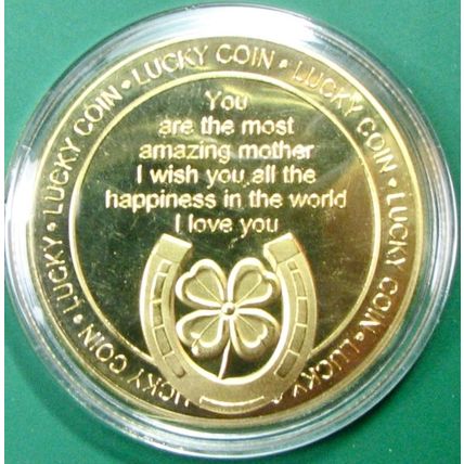 Mother's Day. Casino Card Guard, Challenge Coin, Souvenir. Gold Tone. 46.