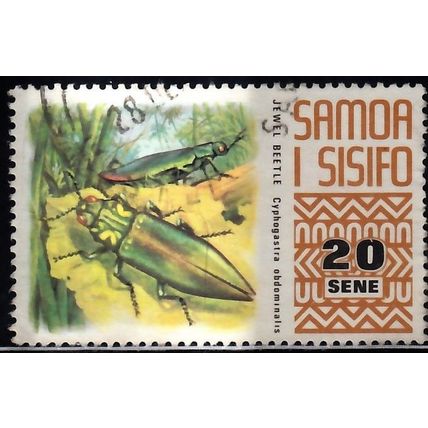 SAMOA, 1972 20s Jewel Beetle, SG 397 (Scott #376), used