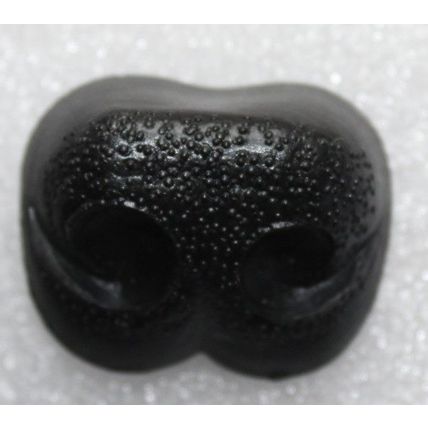 6 Vintage Black Plastic Dog Safety Noses With Metal Washers