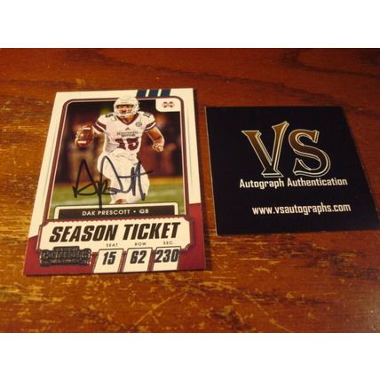 2021 Panini Contenders Autograph Card, w/COA, DAK PRESCOTT, Cowboys
