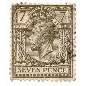 GB 1913 George V 7d Olive used SG387