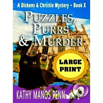 Puzzles, Purrs Murder: A Cozy British Animal Mystery by Kathy Manos Penn