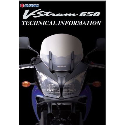 SUZUKI V-STROM 650 TECHNICAL INFORMATION MOTORCYCLE 32 PAGES IN ENGLISH