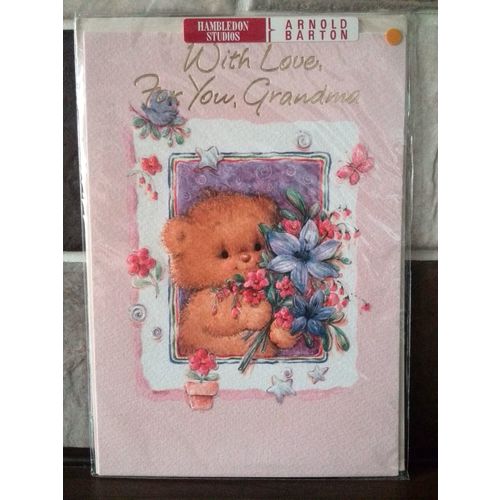 With love, For You, Grandma - (P) - Glitter Card - 007