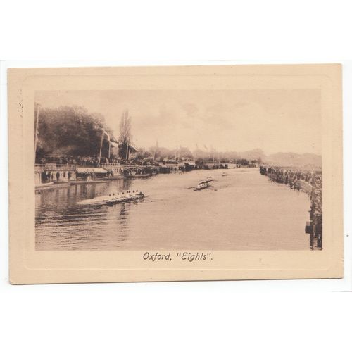 Oxford Eights Rowing 1912 Postcard 36116