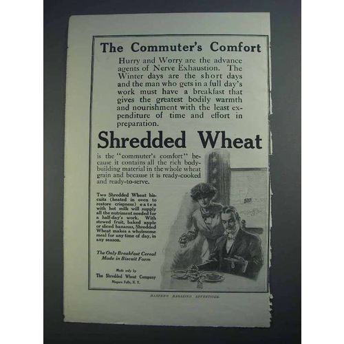 1913 Shredded Wheat Ad - The Commuters Comfort