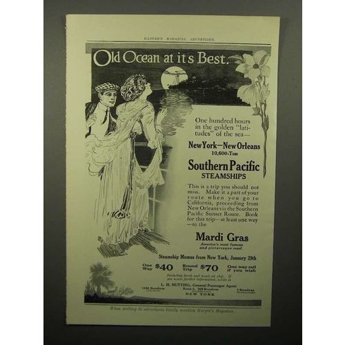 1913 Southern Pacific Steamships Ad - Old Ocean at Best