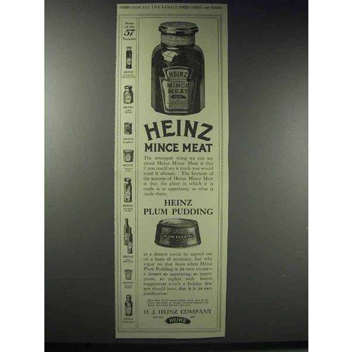 1914 Heinz Mince Meat and Plum Pudding Ad