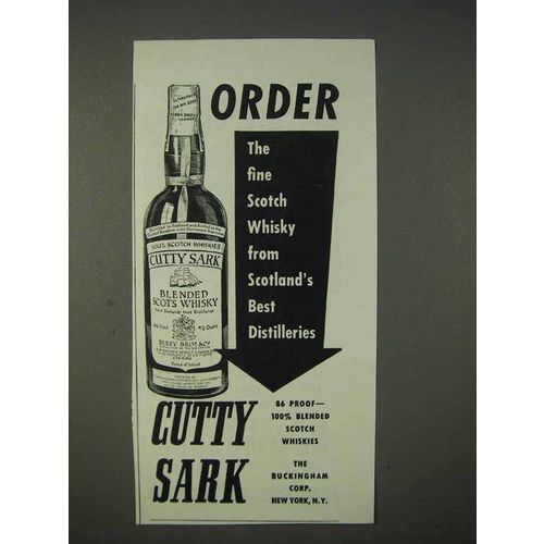 1940 Cutty Sark Scotch Whisky Ad - Order