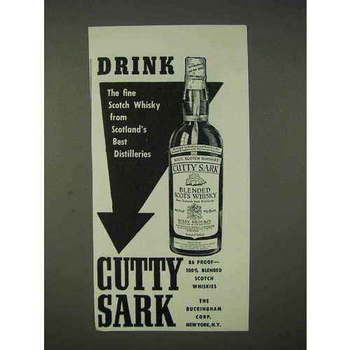 1940 Cutty Sark Scotch Whisky Ad - Drink