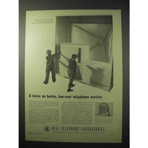 1950 Bell Telephone Ad - Focus on Better Service