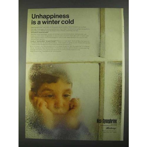 1967 Winthrop Neo-Synephrine Medicine Ad - Unhappiness