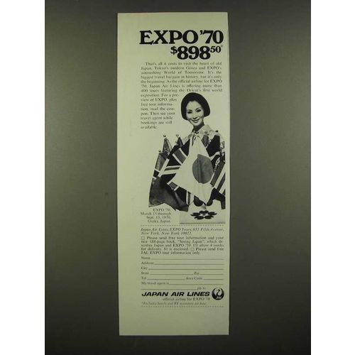1969 Japan Air Lines Ad - Expo '70