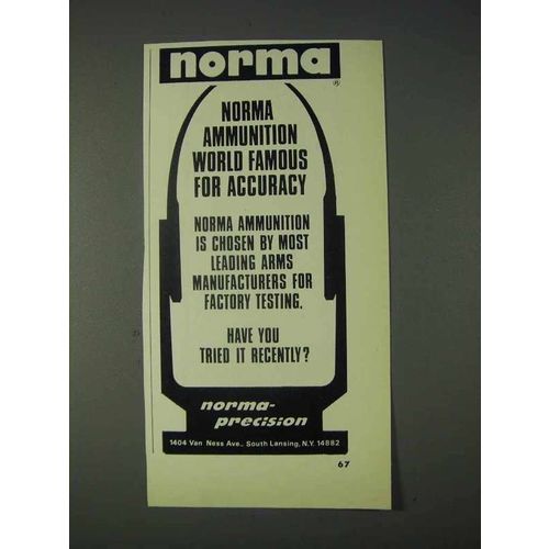 1972 Norma Ammunition Ad - World Famous Accuracy