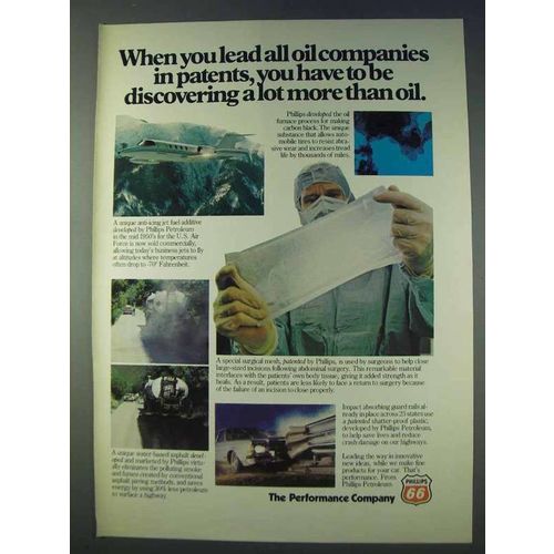 1978 Phillips 66 Oil Ad - Lead Companies in Patents