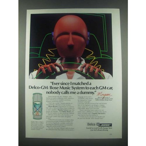1985 Delco-GM Bose Music System Ad - A Dummy