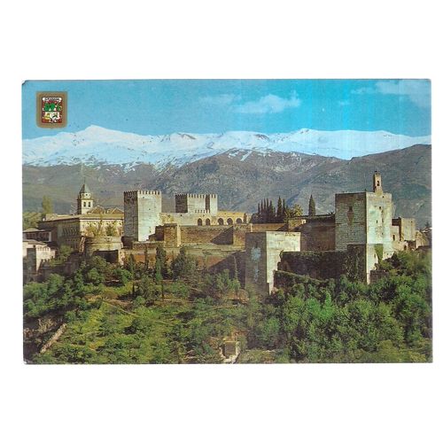 "VELA" TOWER , GRANADA, SPAIN used postcard 1989 postmark =