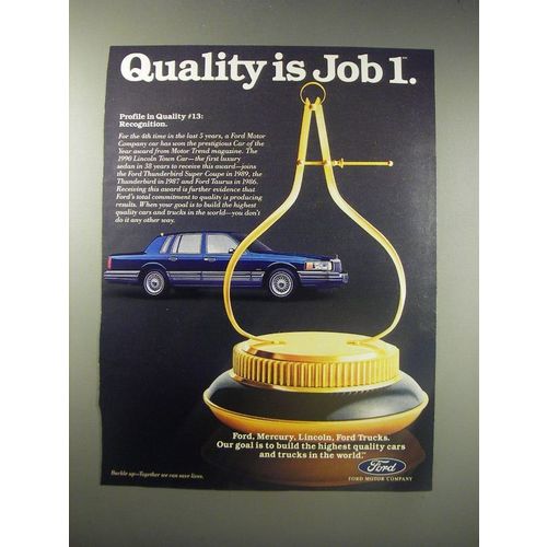 1990 Ford Motor Company Ad - Profile in Quality #13